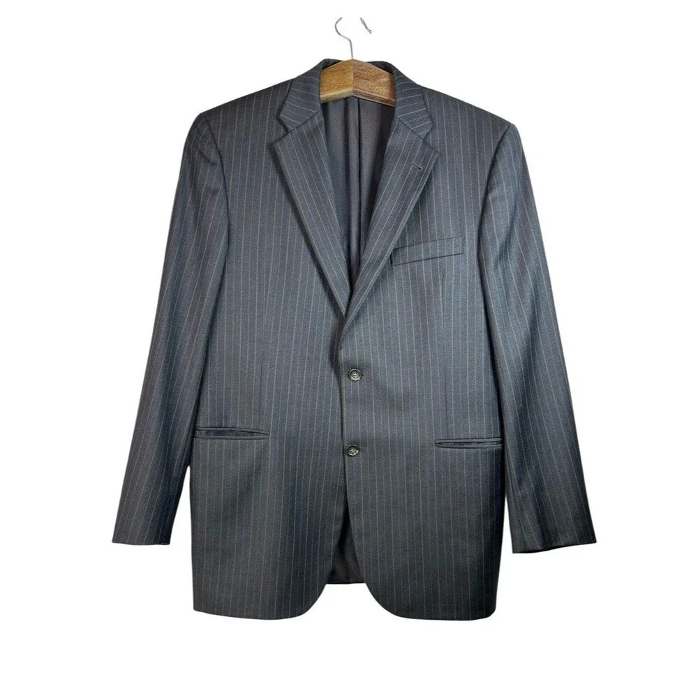 BURBERRY London Blazer Mens Sz 42R 100% Wool USA Woven Sport Coat Preppy Luxury